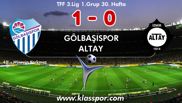 Gölbaşıspor 1 - Altay 0