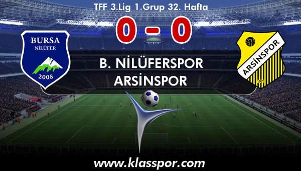 B. Nilüferspor 0 - Arsinspor 0