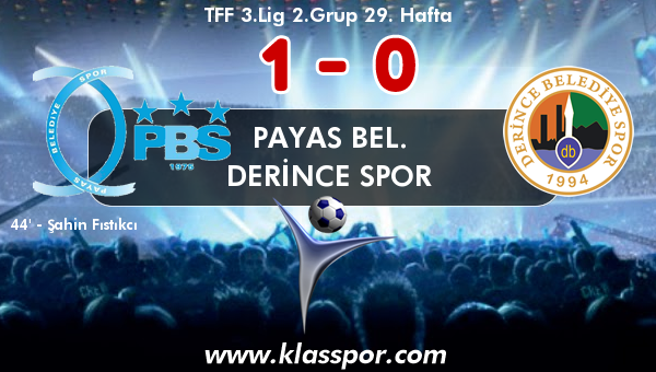 Payas Bel. 1 - Derince Spor 0