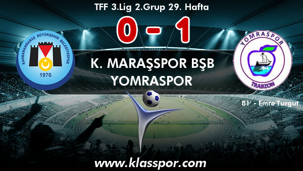 K. Maraşspor BŞB 0 - Yomraspor 1