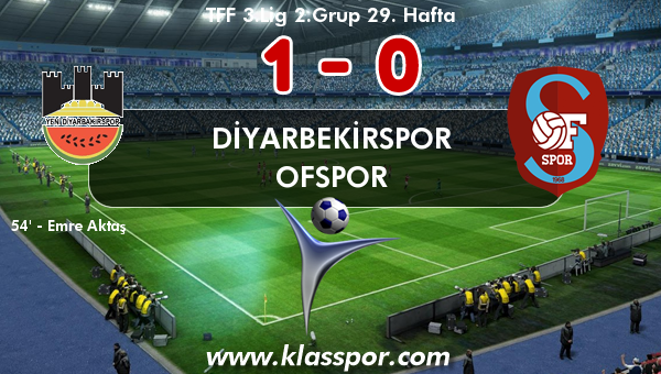 Diyarbekirspor 1 - Ofspor 0