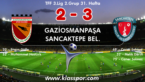 Gaziosmanpaşa 2 - Sancaktepe Bel. 3