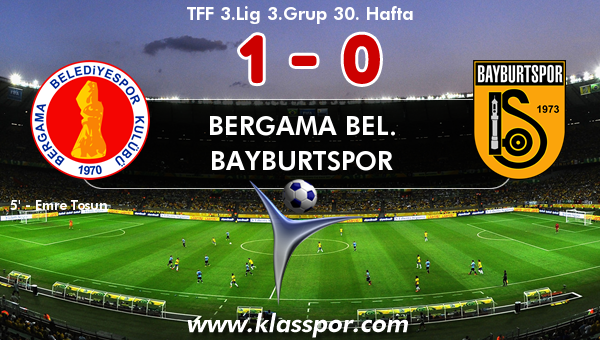 Bergama Bel. 1 - Bayburtspor 0