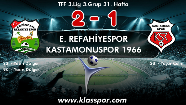 E. Refahiyespor 2 - Kastamonuspor 1966 1