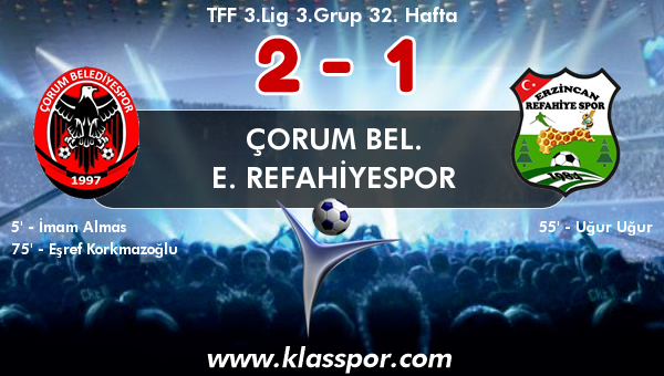 Çorum Bel. 2 - E. Refahiyespor 1