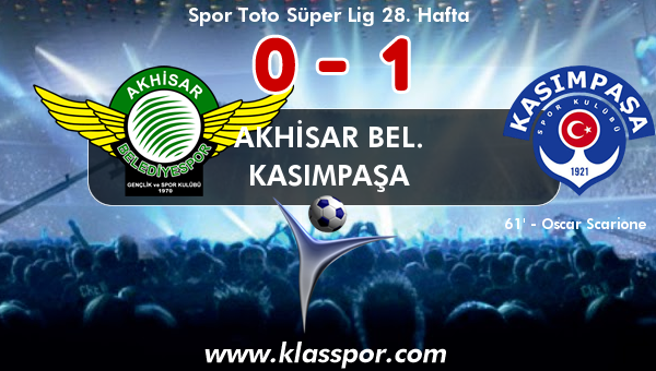 Akhisar Bel. 0 - Kasımpaşa 1