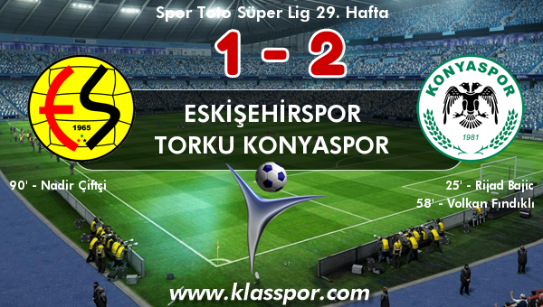 Eskişehirspor 1 - Torku Konyaspor 2