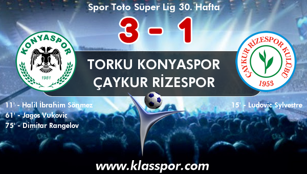 Torku Konyaspor 3 - Çaykur Rizespor 1