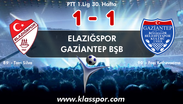 Elazığspor 1 - Gaziantep BŞB 1