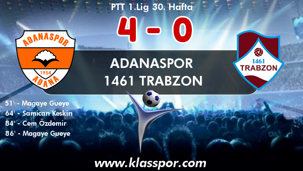 Adanaspor 4 - 1461 Trabzon 0