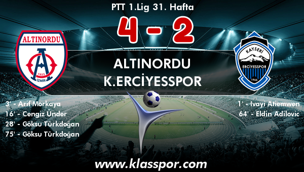 Altınordu 4 - K.Erciyesspor 2