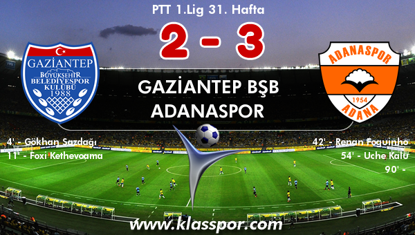 Gaziantep BŞB 2 - Adanaspor 3