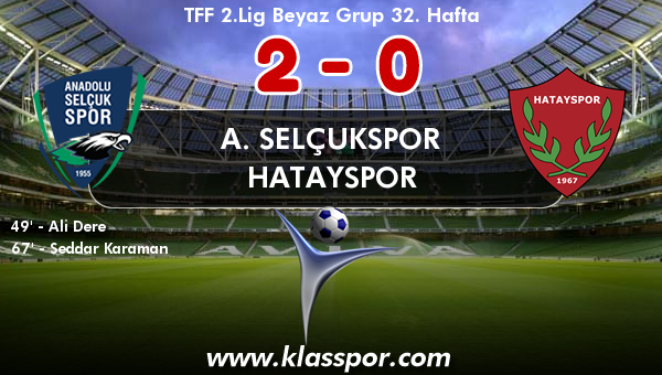 A. Selçukspor 2 - Hatayspor 0