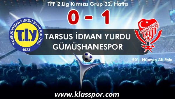 Tarsus İdman Yurdu 0 - Gümüşhanespor 1