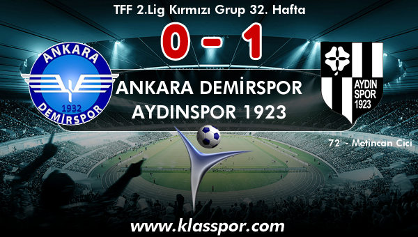 Ankara Demirspor 0 - Aydınspor 1923 1