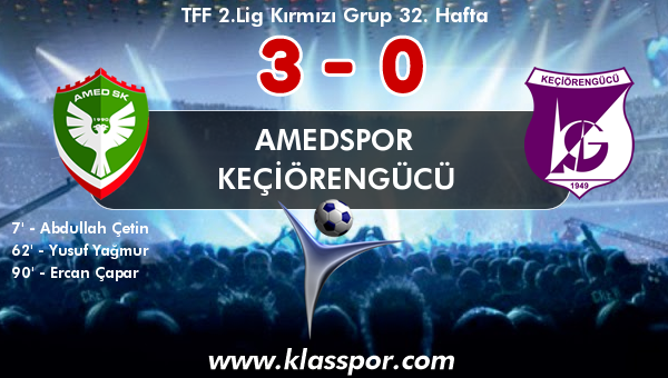 Amedspor 3 - Keçiörengücü 0