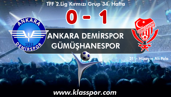 Ankara Demirspor 2.Lige veda etti...