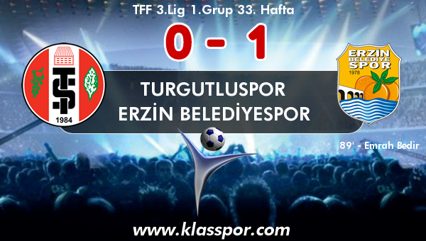 Turgutluspor 0 - Erzin Belediyespor 1