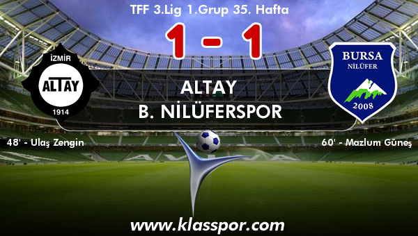 Altay 1 - B. Nilüferspor 1