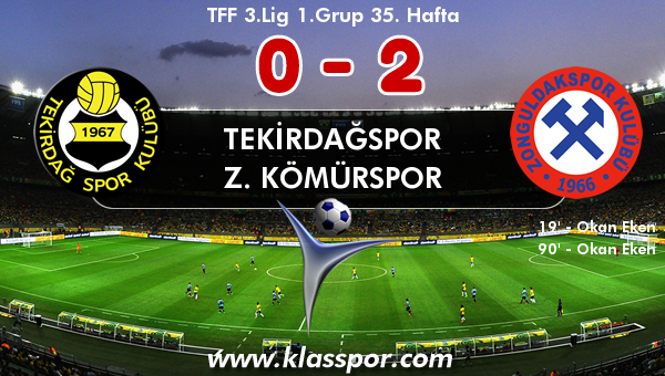 Tekirdağspor 0 - Z. Kömürspor 2