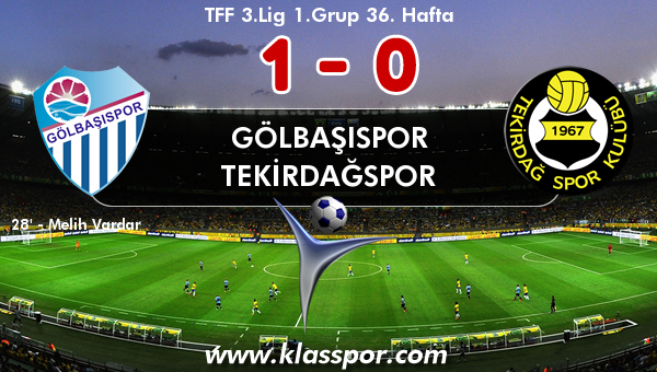 Gölbaşıspor 1 - Tekirdağspor 0