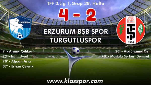 Erzurum Bşb Spor 4 - Turgutluspor 2