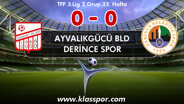 Ayvalıkgücü Bld 0 - Derince Spor 0