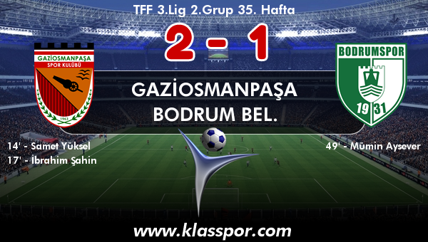 Gaziosmanpaşa 2 - Bodrum Bel. 1