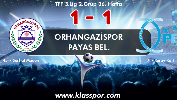 Orhangazispor 1 - Payas Bel. 1