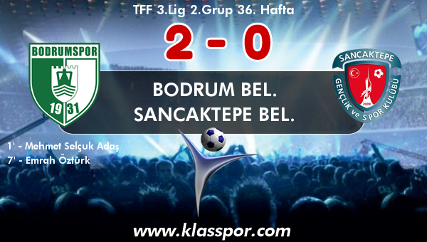 Bodrum Bel. 2 - Sancaktepe Bel. 0