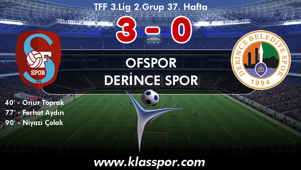 Ofspor 3 - Derince Spor 0