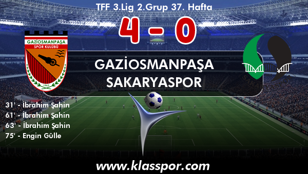 Gaziosmanpaşa 4 - Sakaryaspor 0