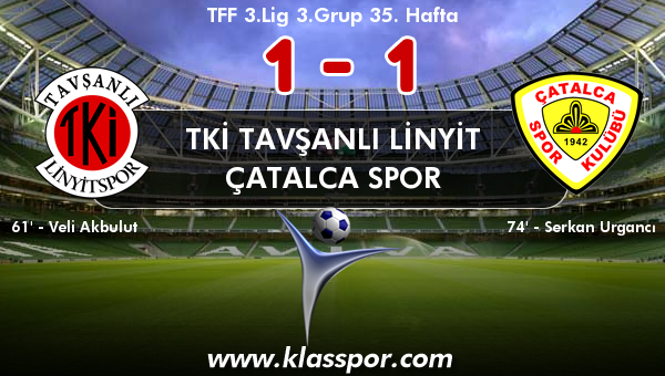 TKİ Tavşanlı Linyit 1 - Çatalca Spor 1