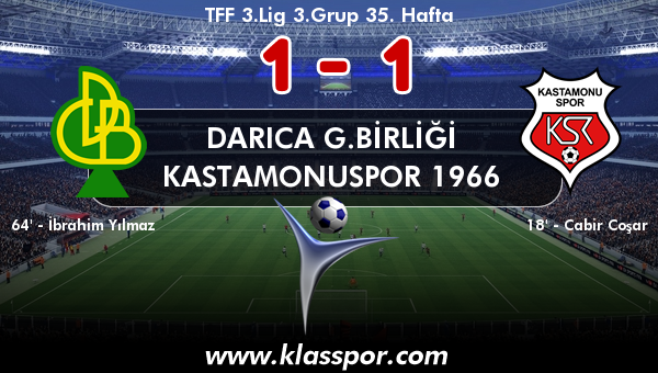 Darıca G.Birliği 1 - Kastamonuspor 1966 1