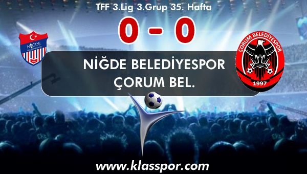 Niğde Belediyespor 0 - Çorum Bel. 0