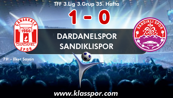 Dardanelspor 1 - Sandıklıspor 0