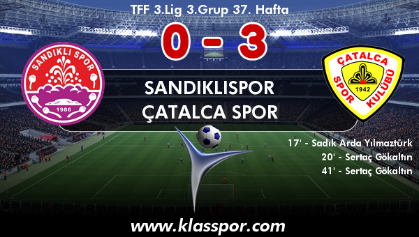 Sandıklıspor 0 - Çatalca Spor 3