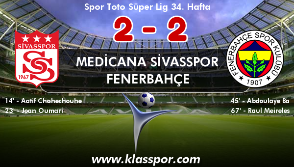 Medicana Sivasspor 2 - Fenerbahçe 2