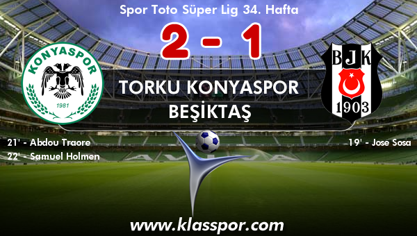 Torku Konyaspor 2 - Beşiktaş 1