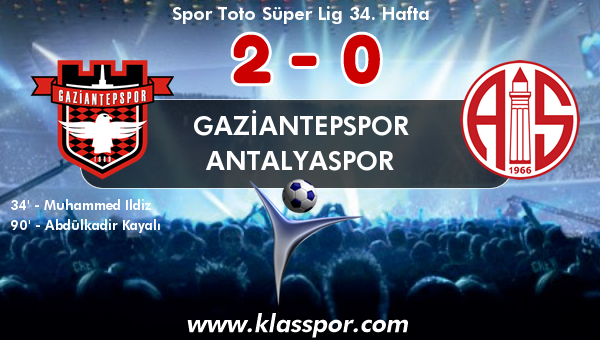 Gaziantepspor 2 - Antalyaspor 0