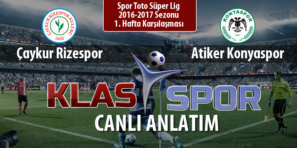 Çaykur Rizespor - Torku Konyaspor maç kadroları belli oldu...