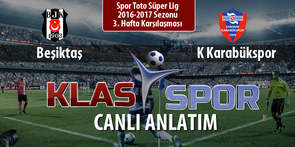 İşte Beşiktaş - K Karabükspor maçında ilk 11'ler