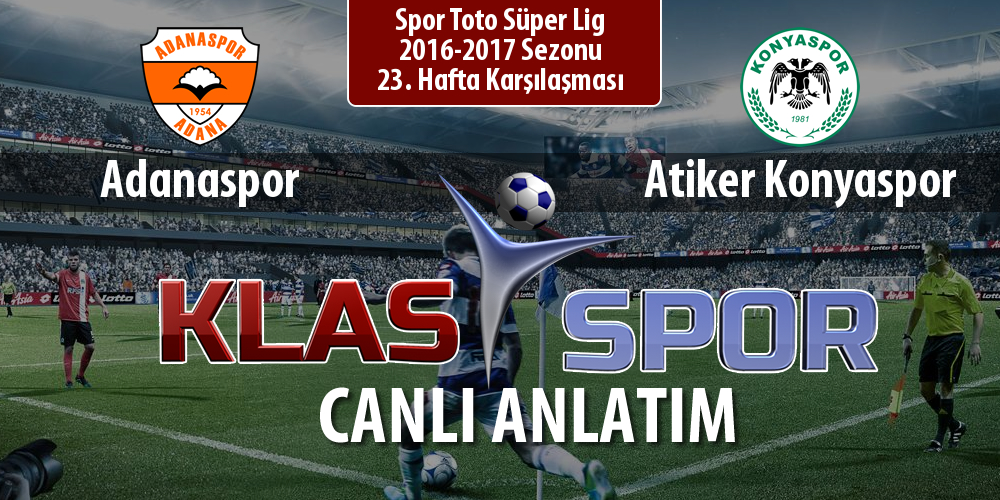 Adanaspor - Atiker Konyaspor maç kadroları belli oldu...