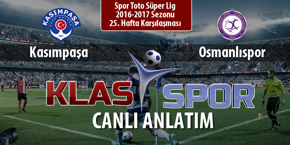 Kasımpaşa - Osmanlıspor maç kadroları belli oldu...