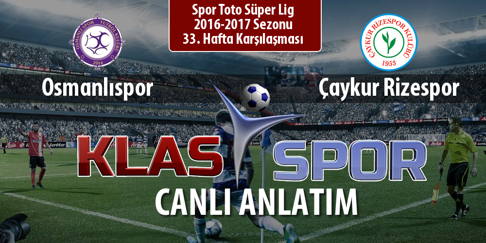 Osmanlıspor - Çaykur Rizespor maç kadroları belli oldu...