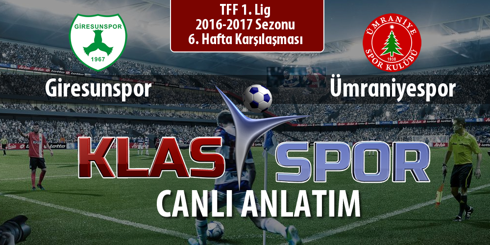 Giresunspor - Ümraniyespor maç kadroları belli oldu...