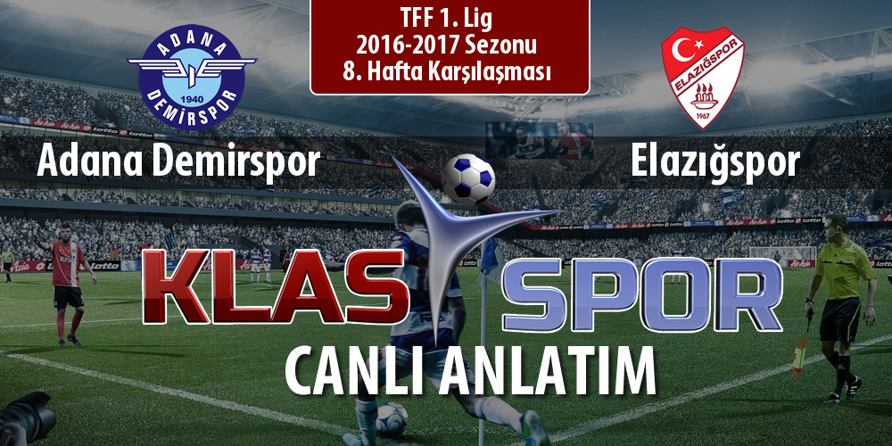 İşte Adana Demirspor - Elazığspor maçında ilk 11'ler