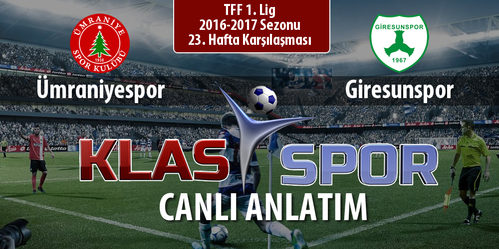 İşte Ümraniyespor - Giresunspor maçında ilk 11'ler