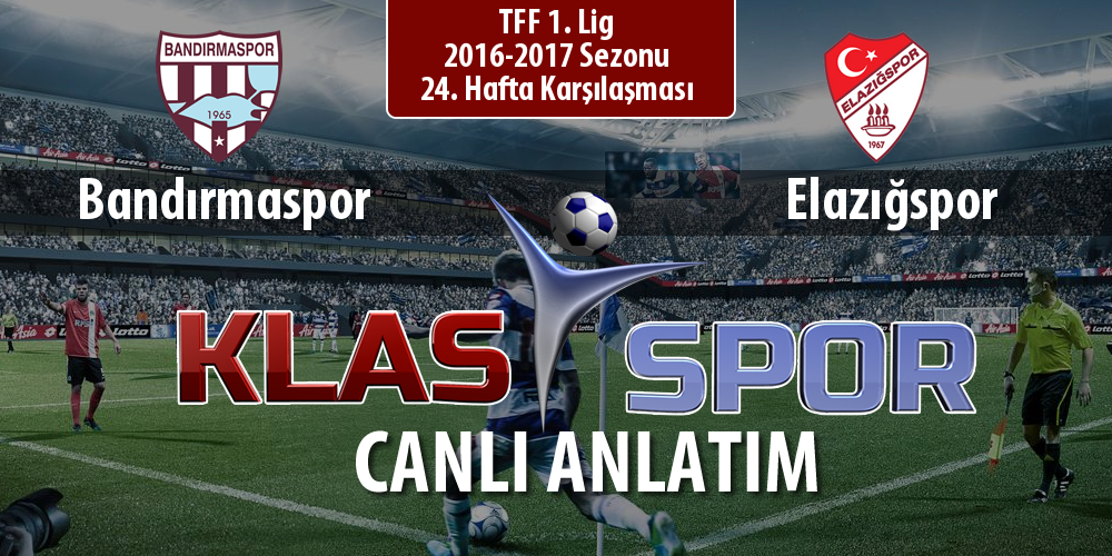 Bandırmaspor - Elazığspor maç kadroları belli oldu...