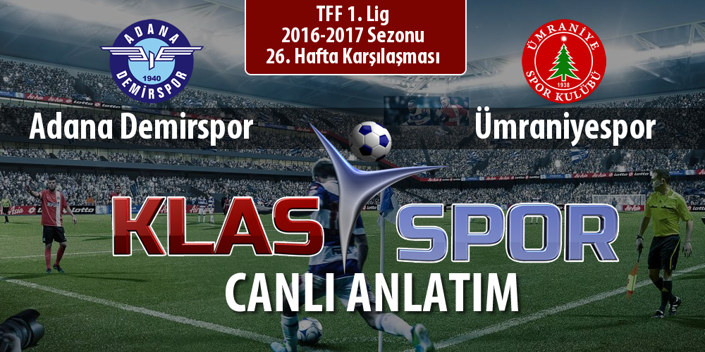 Adana Demirspor - Ümraniyespor maç kadroları belli oldu...